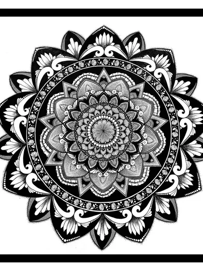 My first paid mandala mural project. Seeing this intricate design come to life on a wall was an incredible feeling. I can create custom mandala murals for your home or business to bring a sense of peace and balance to the space.