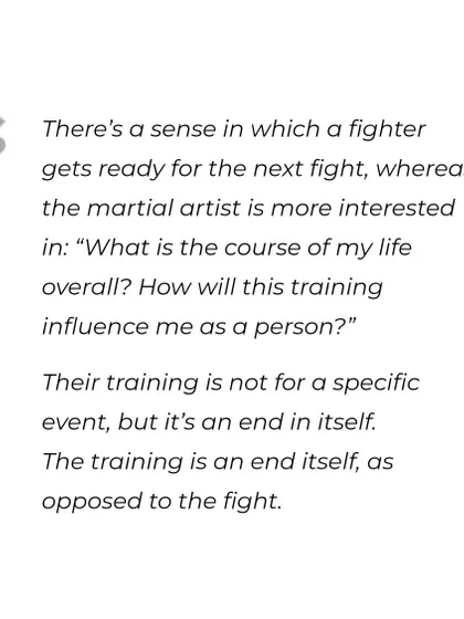 More wisdom from John Danaher on the fighter vs. martial artist mindset. Training is an end in itself, as opposed to the fight.