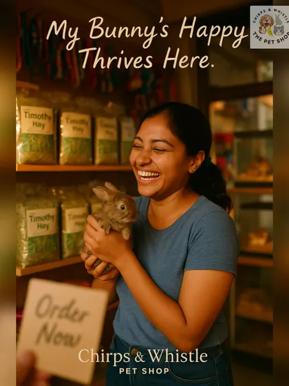 Our shelves are always stocked with fresh bags of Timothy hay. It's the most loved and essential food for rabbits and guinea pigs, and we make sure to provide the best quality available.
