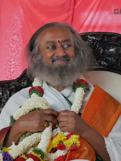 A beautiful portrait of Gurudev during the Ram Tarak Homa. The ceremony is a key part of our Chaitra Navratri celebrations, honoring the birth of Lord Ram.