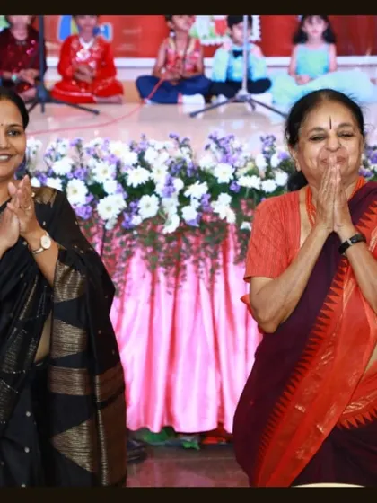 A moment of shared gratitude at the 'I play - I learn' playschool's annual day in Chennai. Being with these active, joyful preschool children and seeing them engage with dance and movement was a beautiful experience.