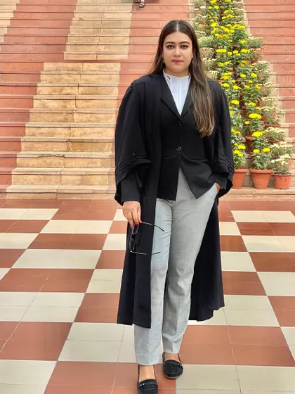 A proud moment in my lawyer's robes, representing the strength and integrity of the Indian legal system.