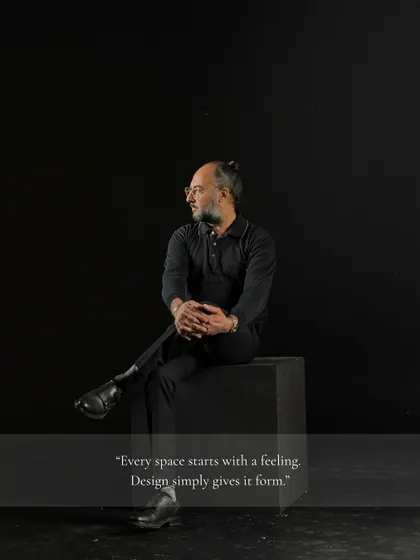 A tribute to our founder, Ashmit Alag. Every space starts with a feeling, and design simply gives it form. We celebrate the man who shapes spaces into sanctuaries.