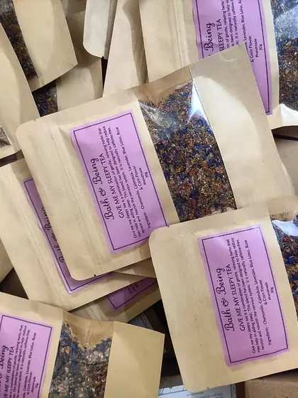 A throwback to when I made herbal blends for tea and smoking. This 'Give me my sleepy tea' blend with Lavender and Blue Lotus was designed to relax the nervous system.