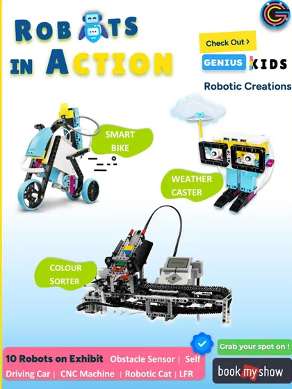 My "Robots in Action" exhibit showcases 10 different robotic creations, from a smart bike and a weather caster to a color sorter and a self-driving car. It's a great way to see what's possible.