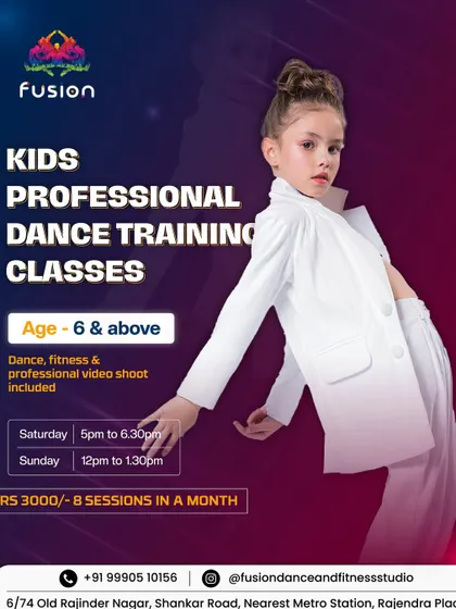 Ready to let your little star shine? Our kids' professional dance training classes for ages 6 and above include dance, fitness, and a professional video shoot to capture their talent.