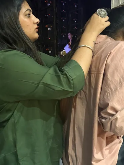 Behind the runway, where all the magic happens. A sneak peek into the energy and chaos of Seeya Fashion Week, with my team making last-minute adjustments.