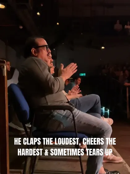 A father in the audience claps the loudest and cheers the hardest. This image also represents our teachers, who are the biggest supporters of their students' success.