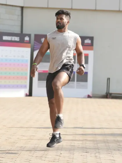 High knees are a great dynamic warm-up or part of a HIIT circuit to get the heart rate up and activate the leg muscles.