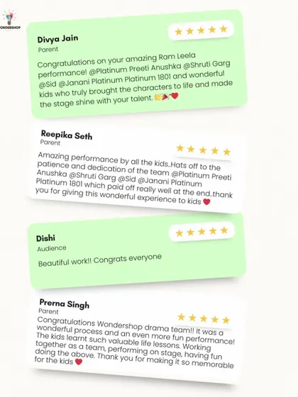 More wonderful feedback from parents and audience members. Reading comments about how we brought characters to life and made the experience memorable for the kids reaffirms the value of these cultural productions.