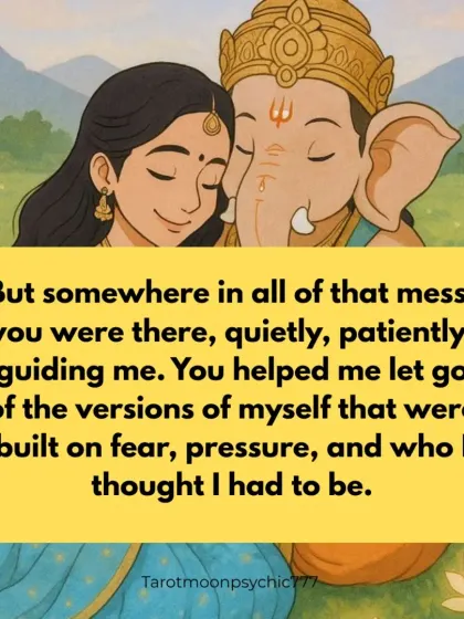 Acknowledging Ganesha's quiet guidance through messy times. He helped me let go of versions of myself built on fear and pressure.