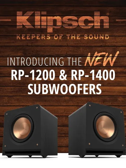 Introducing the new Klipsch RP-1200 and RP-1400 subwoofers. These units deliver deep, clean bass thanks to their front-firing Cerametallic woofers, adding foundational impact to your home theater system.