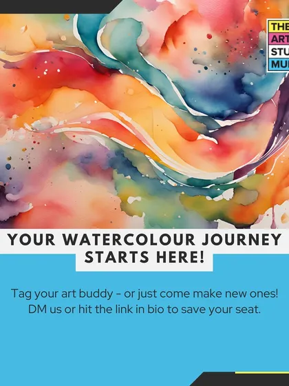 Your watercolor journey starts here. Tag an art buddy or come make new ones in our supportive and creative environment.