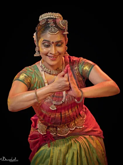 A moment of joyful expression and connection with the audience.