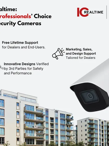We partner with IC Realtime to offer professional-grade security solutions that you can provide to your clients with confidence. Our support extends beyond distribution, offering free lifetime assistance for both dealers and end-users, alongside marketing and design support tailored to help our partners succeed.
