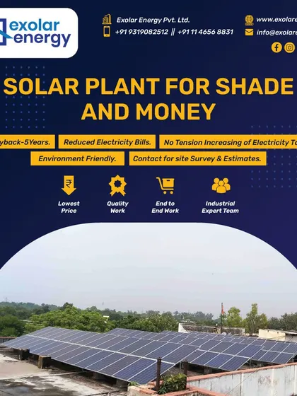 Our solar plants offer a quick 5-year payback, reduced electricity bills, and are environmentally friendly. Contact us for a site survey and estimate.