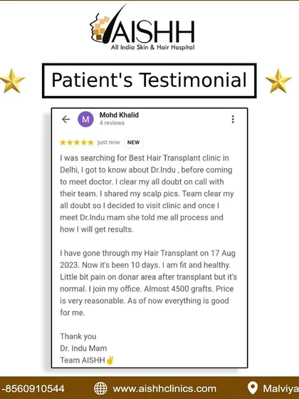 This patient, Mohd Khalid, shares his 10-day post-surgery experience. He mentions that his doubts were cleared before he even visited, the price was reasonable, and he is feeling fit and healthy.