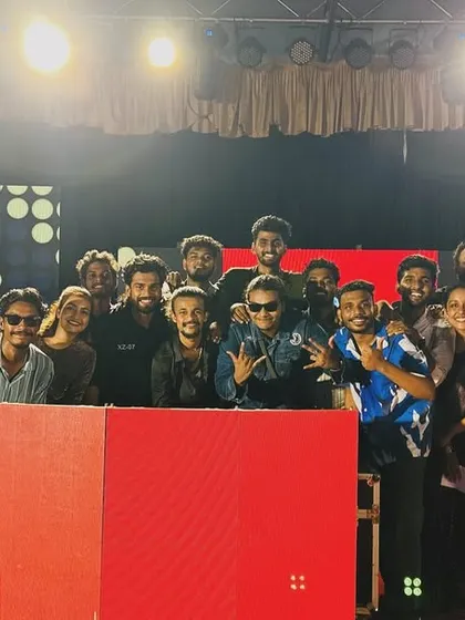 A group photo with the amazing students and crew after the show at St. Paul's College.