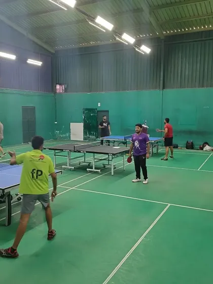 A glimpse of the action at our Sarjapur Road venue during a table tennis event, with multiple matches happening simultaneously.