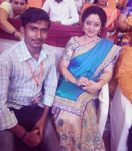 A picture with the respected actress Vinaya Prasad mam. It was an honor to meet her.
