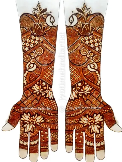 This is the level of detail and perfection you can achieve with my professional course. Here is a full bridal mehndi practice sheet, showcasing intricate peacock and lotus motifs, symmetrical patterns, and clean filler work.
