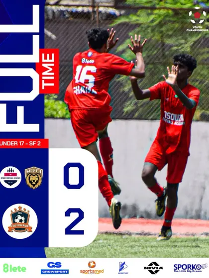 The final score from the U17 semi-final. A tough loss, but we are proud of the team for reaching this stage.