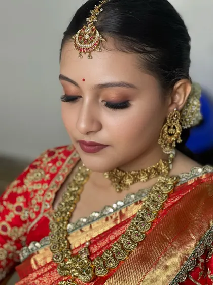 A detailed shot of the eye makeup and skin. Even with a defined eye, the skin remains fresh and natural. This is the balance you will learn to strike in my professional training.