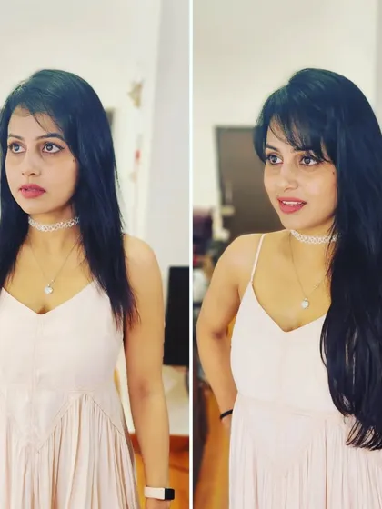 The smile says it all. This client is glowing with her new, longer hair.