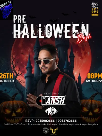 The poster for the Pre-Halloween Bash at Howlyn the Pub. I love getting spooky with the playlist and seeing all the creative costumes.