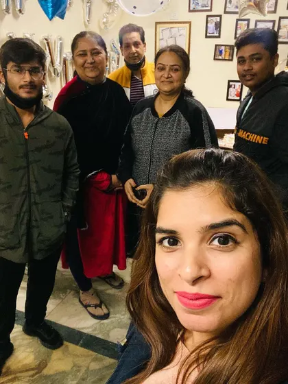 A group selfie with my wonderful team and family. It takes a village, and I'm so thankful for mine.