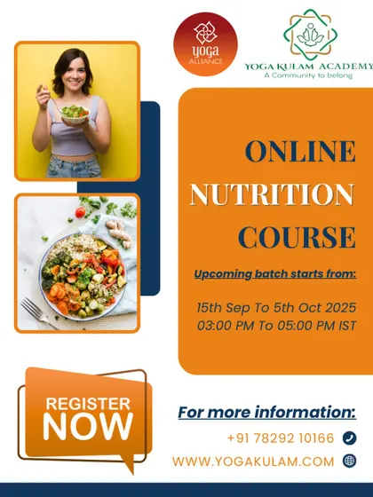 This poster details the practical skills you will gain in our 20-day online nutrition course. We teach you how to create balanced meals and design diet plans for various health needs, from weight management to pregnancy nutrition, making it perfect for both families and health practitioners.