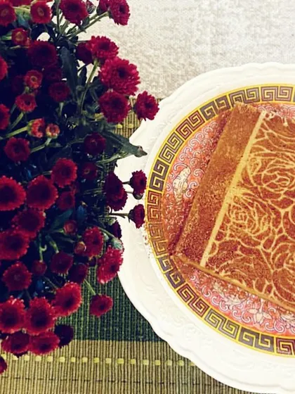 I love receiving pictures of my cakes in your homes! This boozy coffee baked yogurt cake looks so beautiful here, and I was so happy to hear the birthday girl loved it.