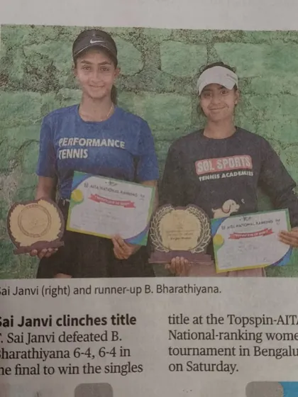 Our player Sai Janvi's victory at the AITA National Women’s Tournament grabbed headlines, showcasing her dominance on the court.
