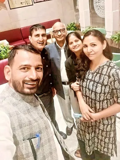 A happy moment with my team and mentors. These relationships are the foundation of my personal and professional life.