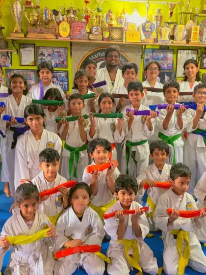 The joy of progress is a cornerstone of our academy. This is a proud moment for our students who have successfully earned their new belts, a tangible reward for their consistent hard work and dedication.