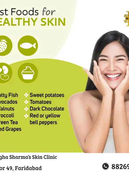 Good skin starts from within. As part of National Nutrition Week, I am sharing a list of the best foods for healthy skin, including fatty fish, avocados, walnuts, and tomatoes, which are rich in essential nutrients.