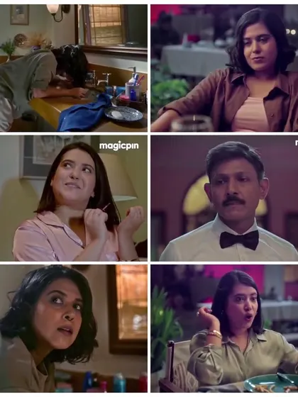 For mymagicpin, I styled a wide range of characters for different short-form ads. This collage shows the versatility required, from a character in pajamas at home to a formally dressed waiter and patrons at a restaurant.