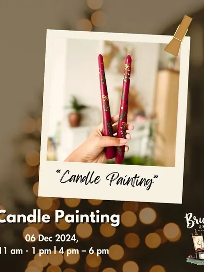 Getting into the festive spirit with candle painting. A unique way to create personalized decor for the holiday season.