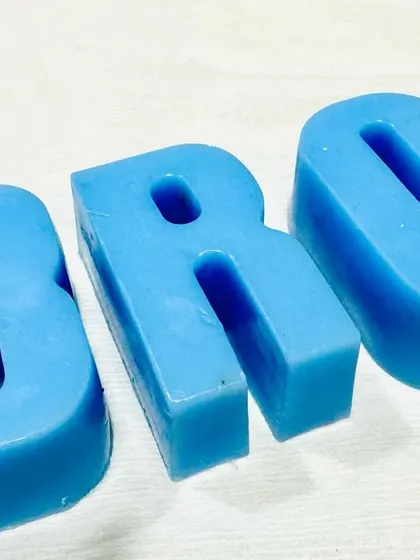 Don't forget your brother! Our 'BRO' letter soaps are a fun and thoughtful gift for Raksha Bandhan, available in a cool blue color.