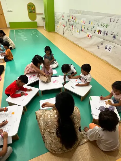 Each activity, from making Bhel Puri and toast to plucking methi leaves and exploring what floats, is a lesson in itself. These practical life and sensorial activities are central to the Montessori method, helping children develop fine motor skills, concentration, and a deep understanding of the world through their own actions.