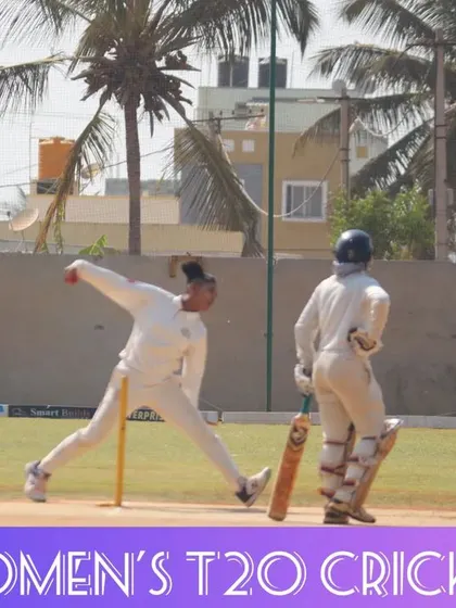 A bowler executes a run-out at the non-striker's end.