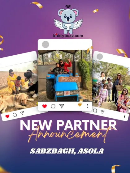 Sabzbagh in Asola offers a day of farm adventures, nature walks, and hands-on learning. It's a wonderful partner venue for a rustic and memorable birthday celebration.