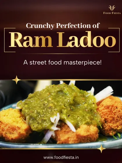 Ram Ladoo is a classic Delhi street food, and I prepare it with authentic flavor. These soft lentil fritters are fried to golden perfection and topped with tangy green chutney and grated radish.