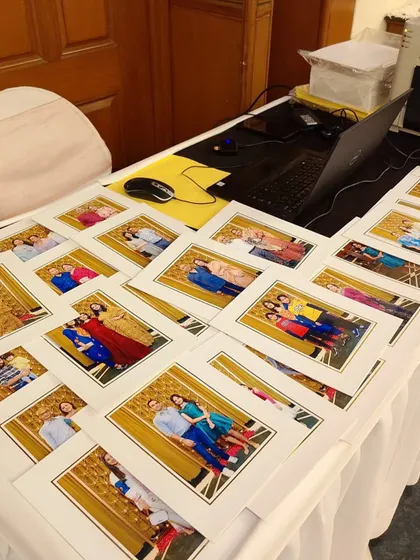 A station for instant photography at a birthday party, where guests could get their pictures taken and printed immediately as a keepsake. I can arrange for photographers and fun photo activities.