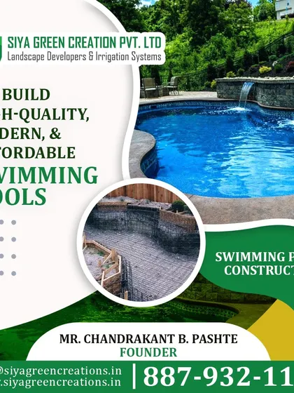 Our focus is on building high-quality, modern, and affordable swimming pools. We use proven construction techniques to create pools with features like this elegant cascade waterfall.