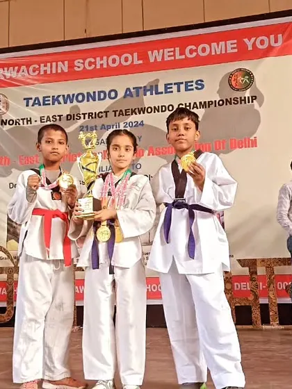 My champions from the North East District Taekwondo Championship 2024, where our team won 12 gold medals.