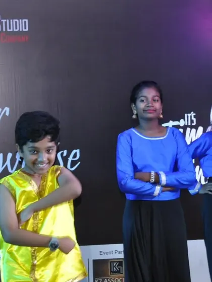 The teens batch posing with attitude during their performance at the Winter Dance Showcase.