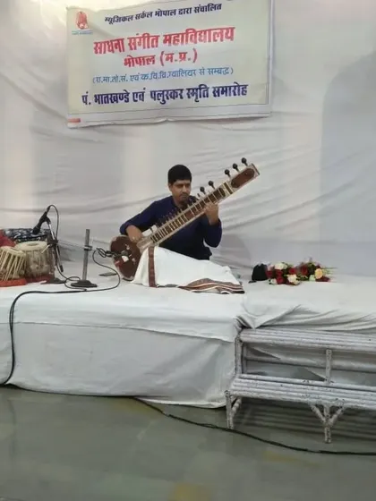 A wider view of the intimate concert held in Bhopal for a festive occasion.