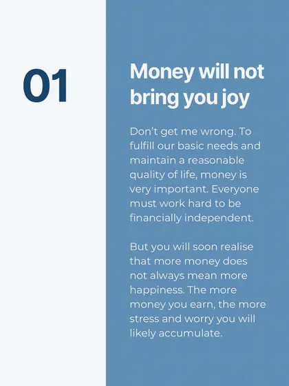 The hard truths about corporate life: money won't bring you joy, work often comes before health, and your time is precious.