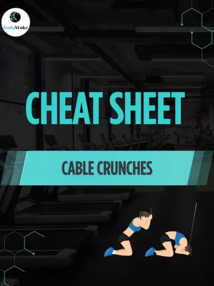 Cheat Sheet: Cable Crunches. Add resistance to your ab training with cable crunches. Learn the correct kneeling form here.